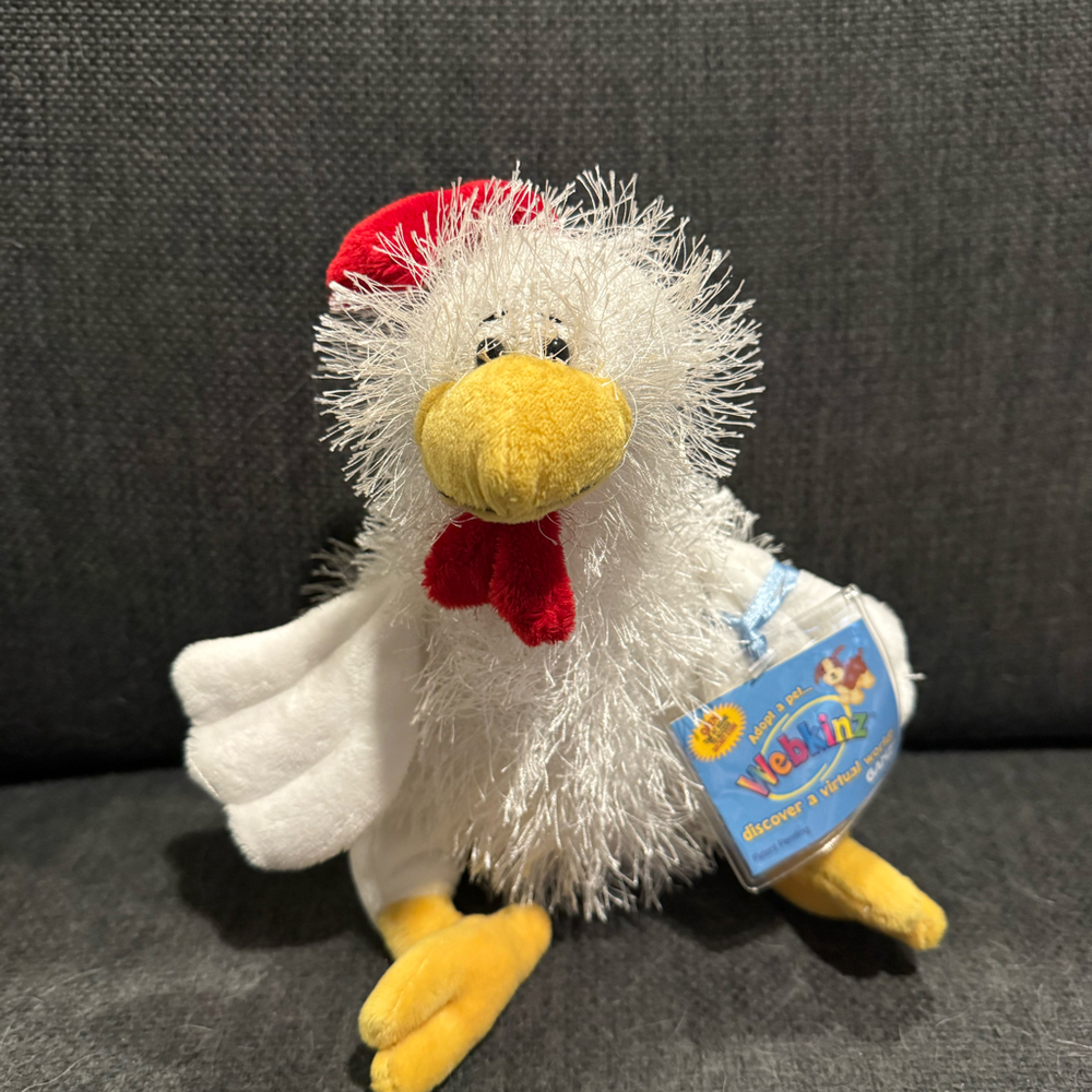 Webkinz Chicken - HM205 - New & Unused Code - Sealed Tag - Retired! Rare!